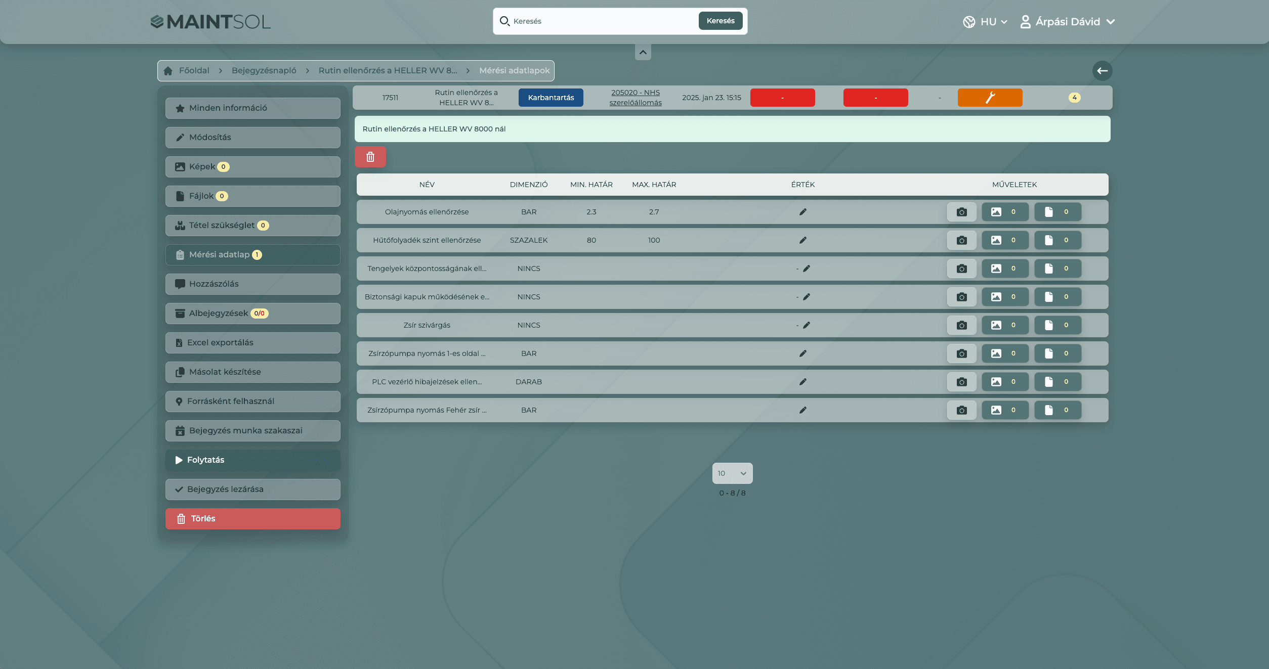 TAMMS Bejegyzés integráció